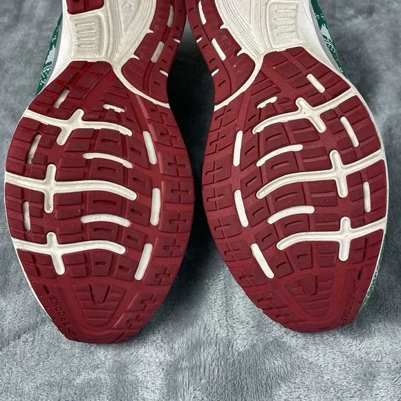 Brooks Revel 3 Run Merry Christmas Green Sweater Limited Ed Running Shoes Sz 11 - Picture 6 of 8